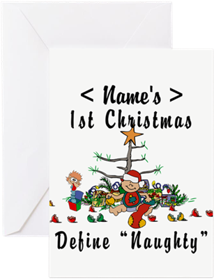 Personalized 1st Christmas Name Greeting Card By Shirt - Personalized 1st Christmas (name) Greeting Card (460x460), Png Download