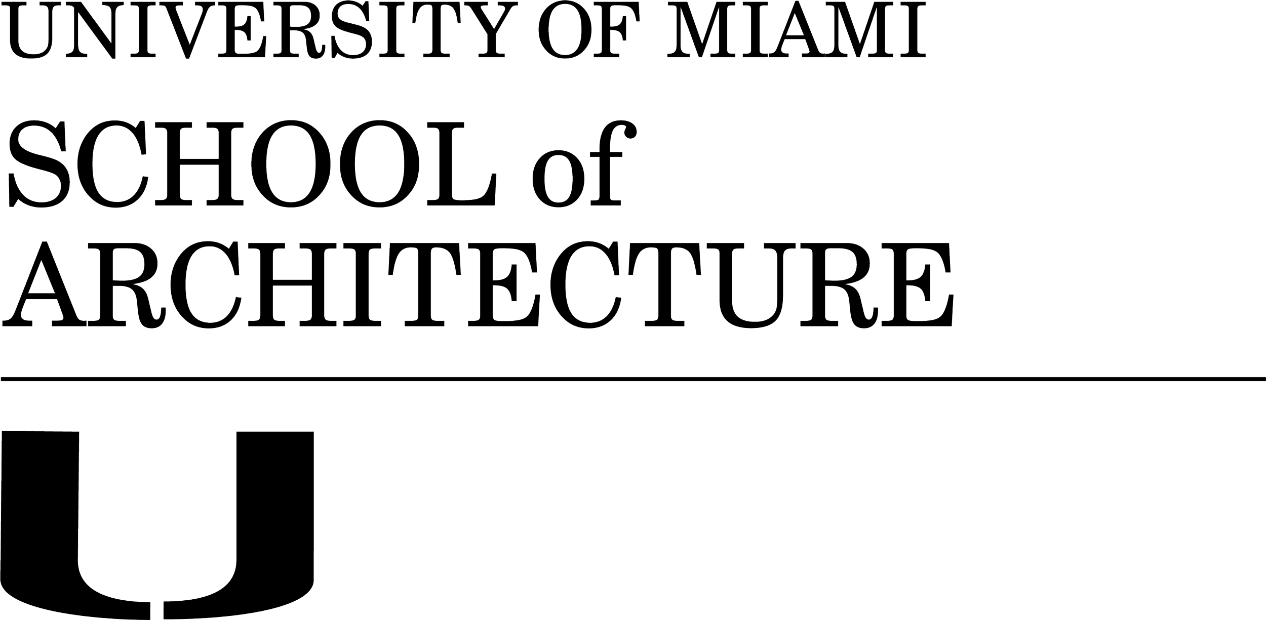 U-soa Formal Black - University Of Miami School Of Business Png (2500x1225), Png Download