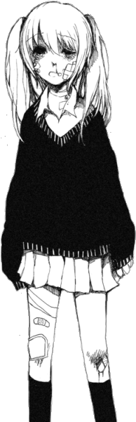 Transparent ✧ トランスペアレント - Sad Anime Girl Transparent (350x600), Png Download