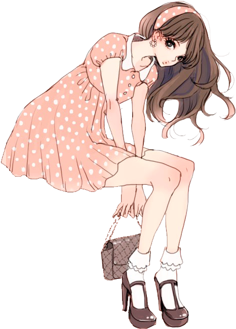 Picture - Fashion Models Anime Girl (480x650), Png Download