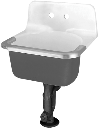 American Standard - American Standard Service Sink, Wall, White/black (450x450), Png Download