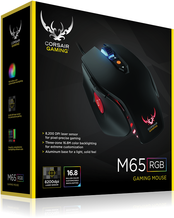 3d Box M65 Rgb K - Corsair M65 Gaming Mouse (674x800), Png Download