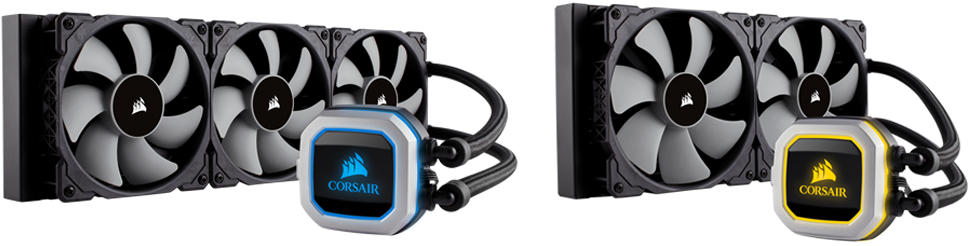 The New Corsair Hydro Series Coolers - Water Cooler Corsair (1000x300), Png Download