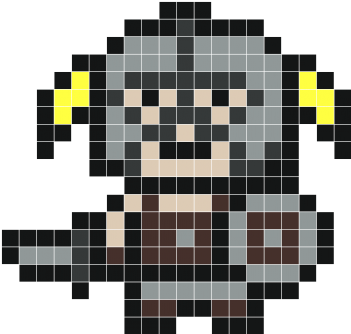 Dovahkiin - Minecraft Skyrim Pixel Art (350x450), Png Download