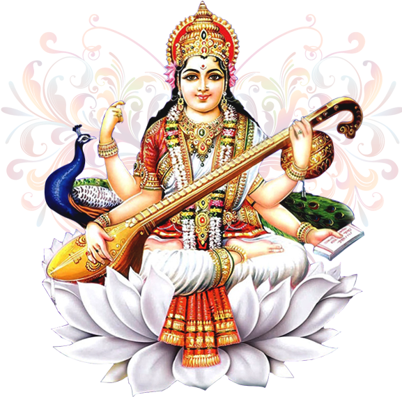 Saraswati Image Hd Png (579x576), Png Download