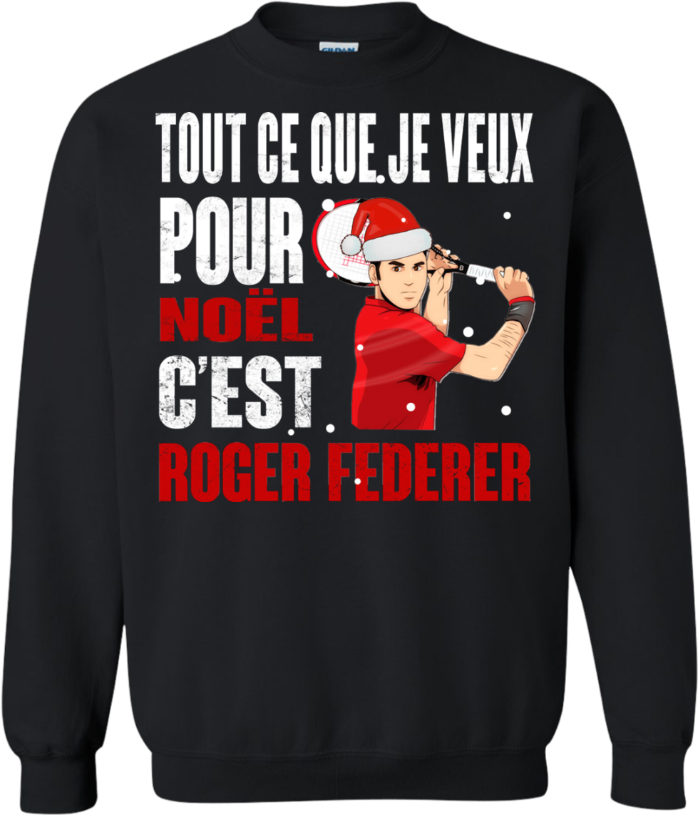 Roger Federer Ugly Christmas Sweaters Tout Ce Que Je - Women's Dodge Challenger Shirt (1155x1155), Png Download