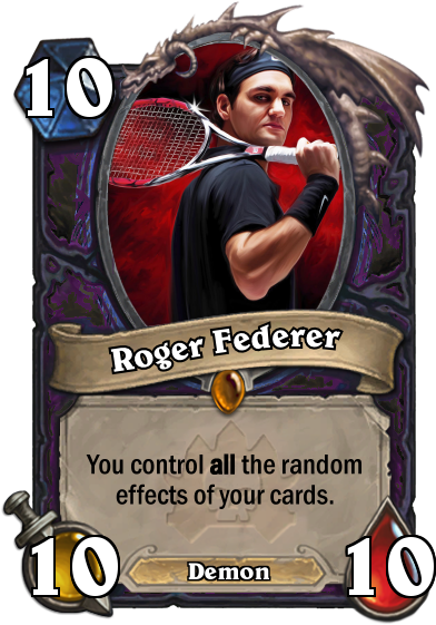 Roger Federer - Tyrande Whisperwind Hearthstone Code (400x573), Png Download