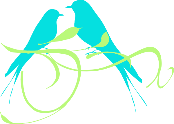 Love Birds - Bird Silhouette (600x430), Png Download