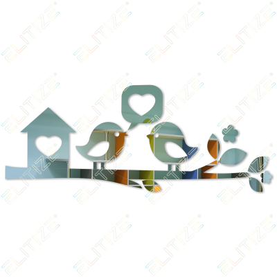 Espelho Decorativo Em Acrilico Cartoon Love Birds Png - Kitchen (400x400), Png Download