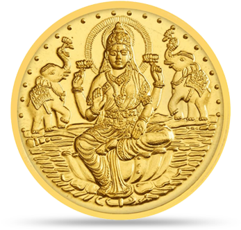 Prasadam - 916 Lakshmi Gold Coin (465x343), Png Download