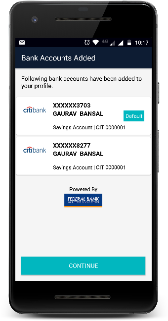 Citibank,bhim Upi Pin Generation Added Accounts - Upi Pin Punjab National Bank (350x647), Png Download