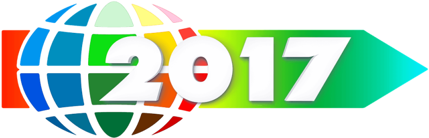 New Year 2017 Desktop Backgrounds For Free - 2017 Arrow Round Ornament (960x427), Png Download