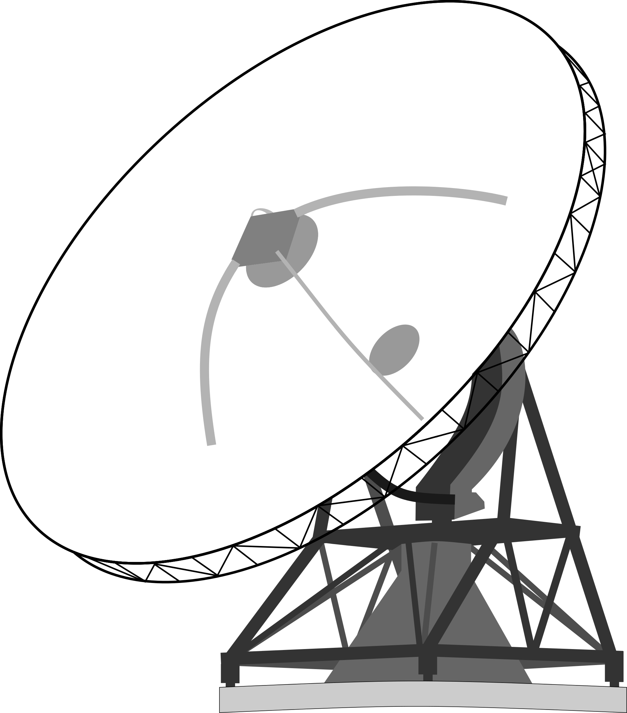 Satellite Dish Drawing At Getdrawings - Satellite Earth Station Drawing (2000x2275), Png Download