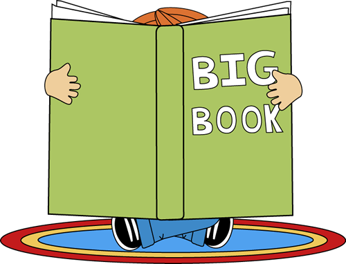 Kid Reading A Big Book Clip Art - Clip Art Big Books (500x382), Png Download