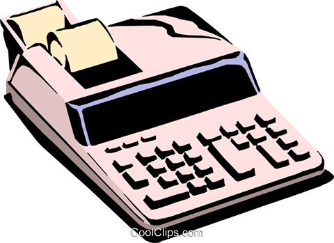 Electronic Calculator Royalty Free Vector Clip Art - Clip Art (480x349), Png Download