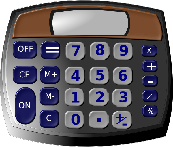 Free Clip Art Calculator (600x511), Png Download