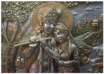 Radha Krishna Wall Murals (400x400), Png Download