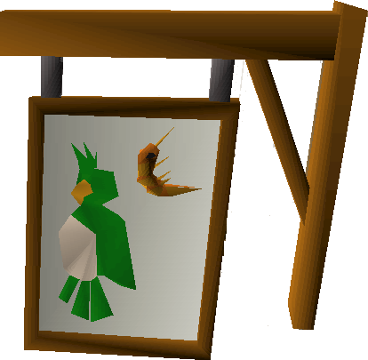 The Shrimp And Parrot Sign - Parrot's Sign (414x405), Png Download