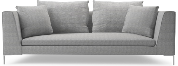 Alison 3 Seater Front View - Studio Couch (600x223), Png Download