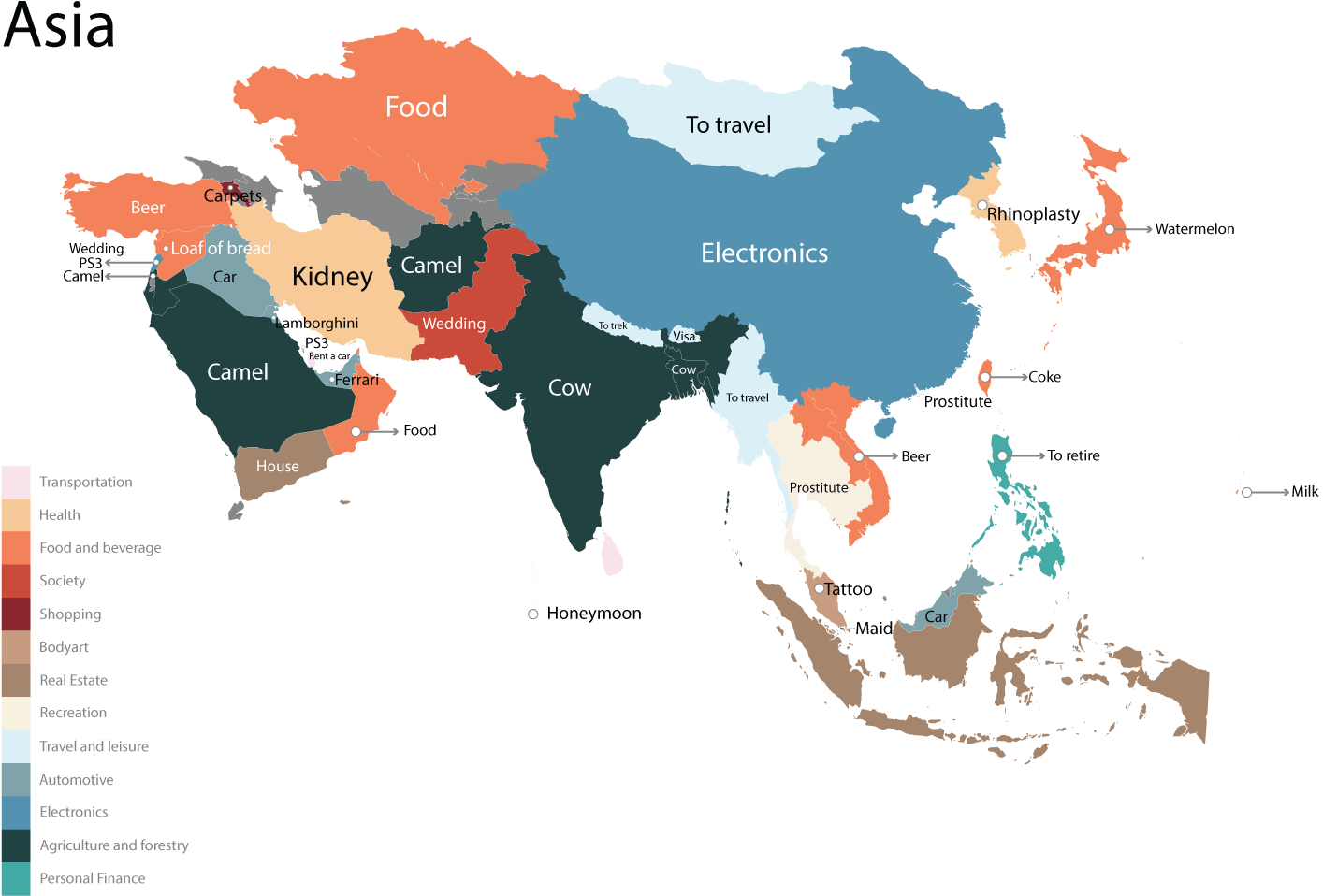 Most Googled Product Or Service Source - Most Googled Word By Country (1500x1028), Png Download
