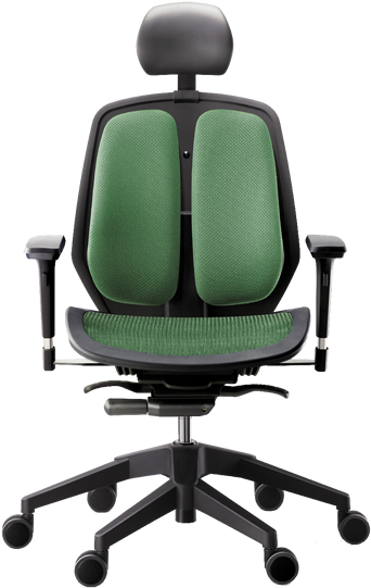 Ergoworks Duorest A-80h Ergonomic Chair Mesh Green - Duorest Alpha Executive Mesh Seat Office Chair; Green (555x555), Png Download