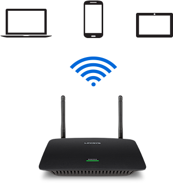 Cellular And Pc's Transmission Systems Utilize A Combination - Recertified - Linksys Ac1200 Max Wi-fi Range Extender (361x355), Png Download