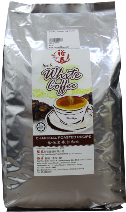Yee Thye Charcoal Roasted White Coffee Powder 1kg Yee - White Coffee (768x768), Png Download