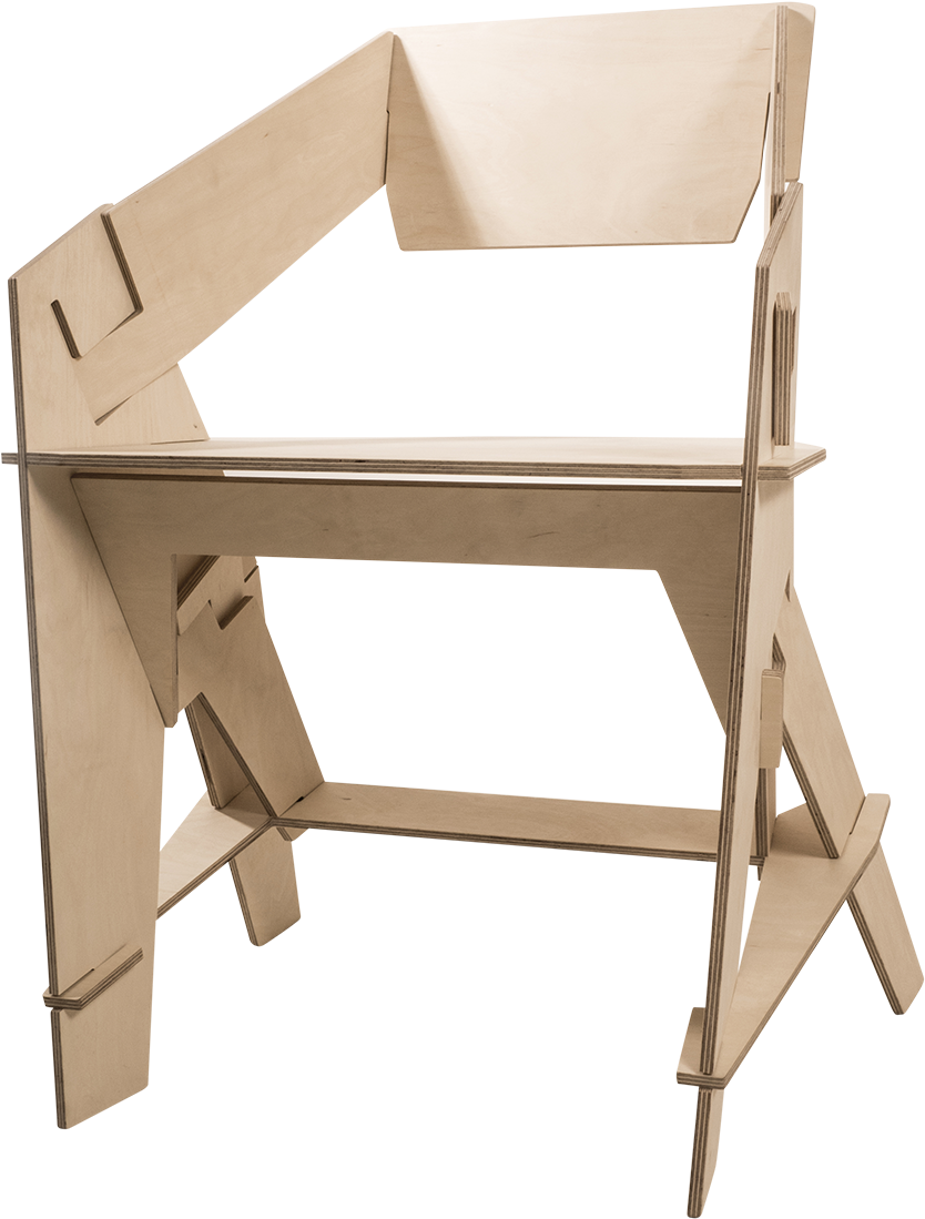 Animaro Design - Puzzle Chair - Front View - Chair (1354x1608), Png Download