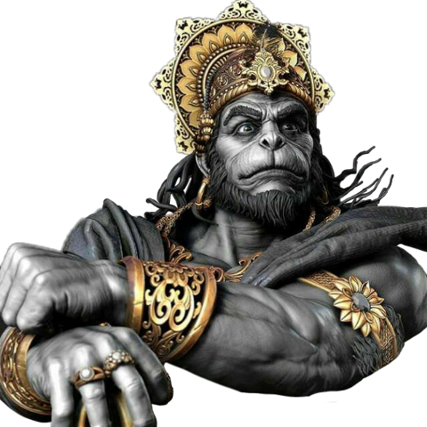 Animated Lord Hanuman (480x480), Png Download