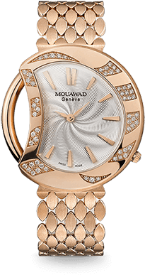 La Bijou Divine Watch 18-karat Rose Gold With Diamonds - Mouawad Set (450x421), Png Download