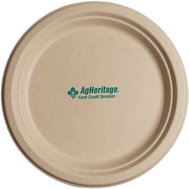 75 Inch Kraft Round Compostable Paper Plate - Tk Custom 6.75" Kraft Round Compostable Paper Plate, (700x700), Png Download