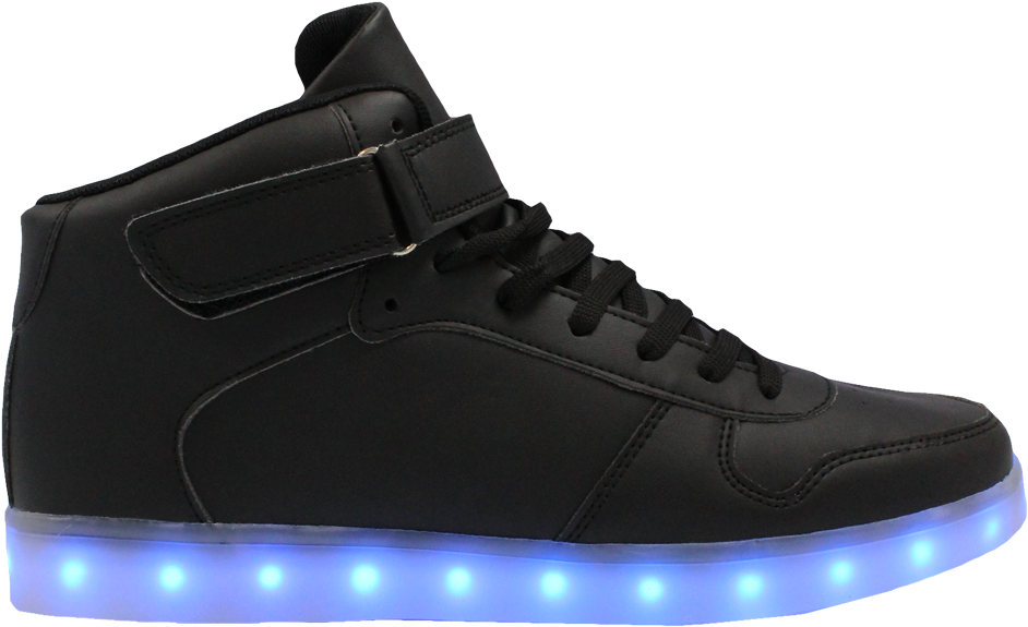 Galaxy Led Shoes High Top Light Up Sneakers For Men - Galaxy Led Shoes Light Up High Top Strap & Lace (1080x926), Png Download