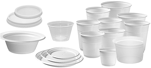 Copos E Pratos Descartáveis (500x300), Png Download