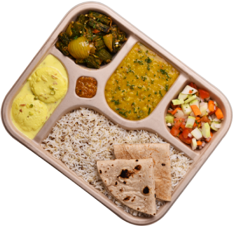 Ecofriendly Disposable Tableware For Restaurants, Institutions - 5cp Meal Tray (509x480), Png Download