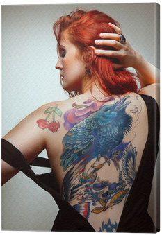 Beautiful Sexy Glamorous Girl With Tattoos - Tattoo (400x400), Png Download
