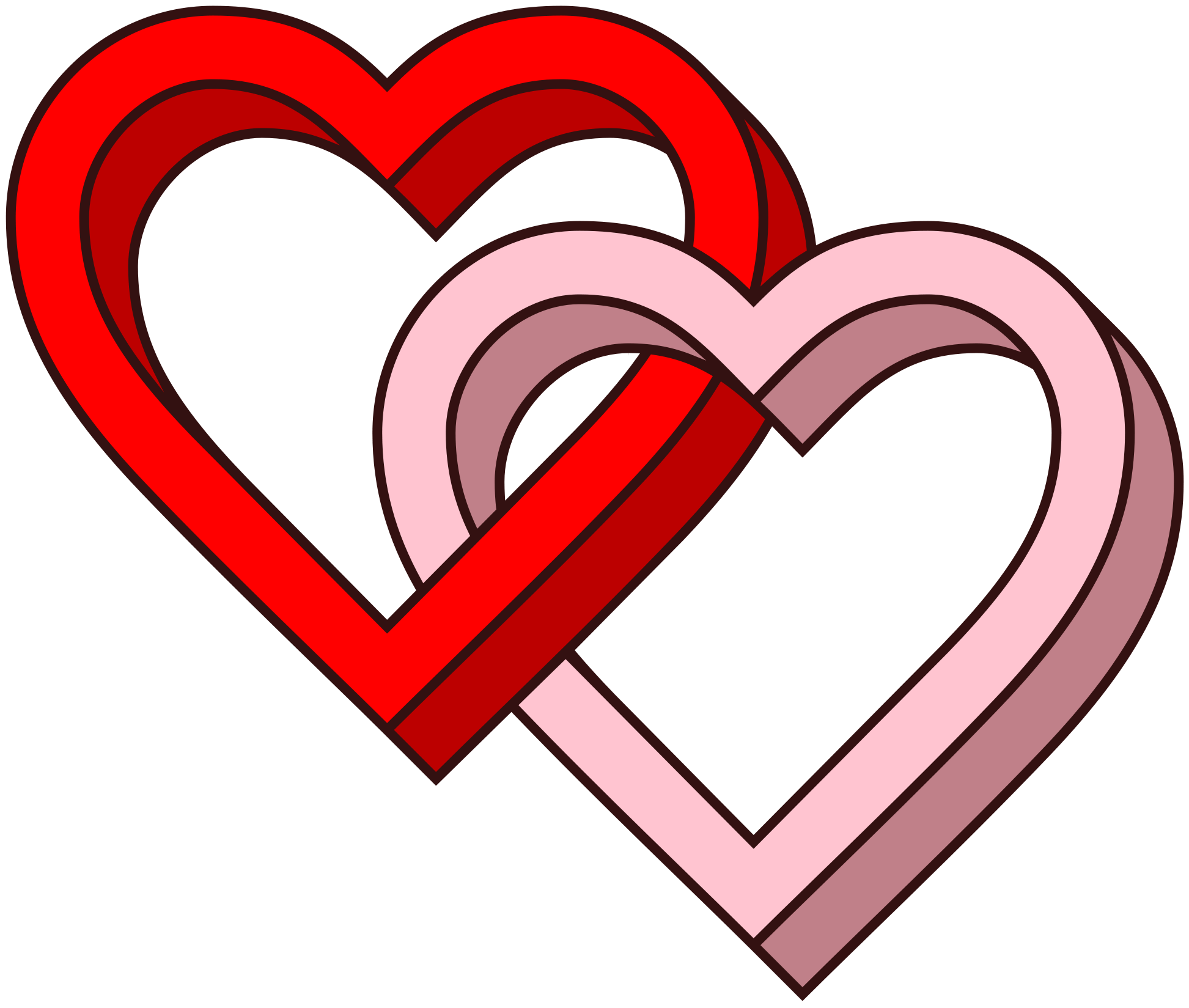 File Name 3d Love - Love Hearts (2000x1667), Png Download