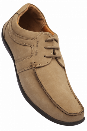 Woodland Mens Khaki Nubuk Leather Lace Up Casual Shoe - Suede (300x450), Png Download