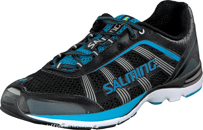 Salming Salming Distance A3 Shoe Men Black 52740-00 - Salming Hardloopschoen Distance A3 Heren Zwart/blauw (705x454), Png Download