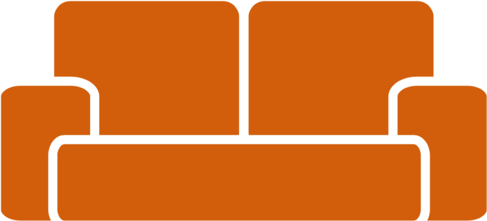 Sofa Icon Orange - Sofa Icon Png (1000x620), Png Download