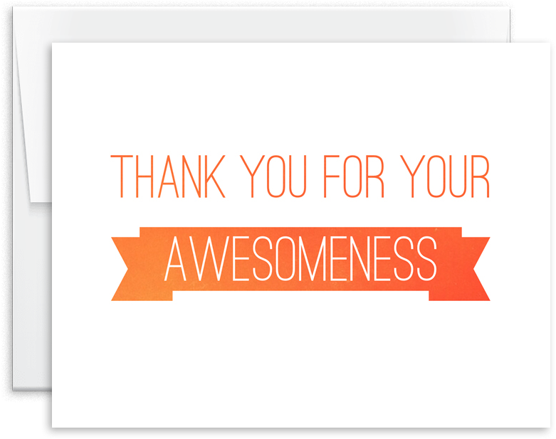 Thank You For Your Awesomeness Card [product Type] - Thank You For Your Awesomeness (1000x1000), Png Download
