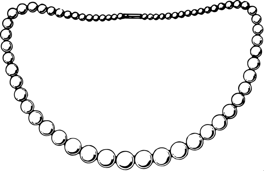 Jewellery Black And White Pearl Necklace Clipart Full Size Png Download Seekpng