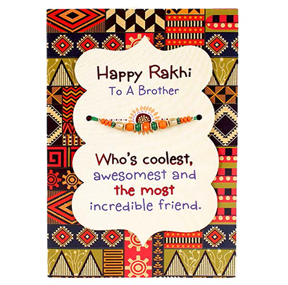 Incrediable Brother Rakhi Card - Art Paper (600x403), Png Download