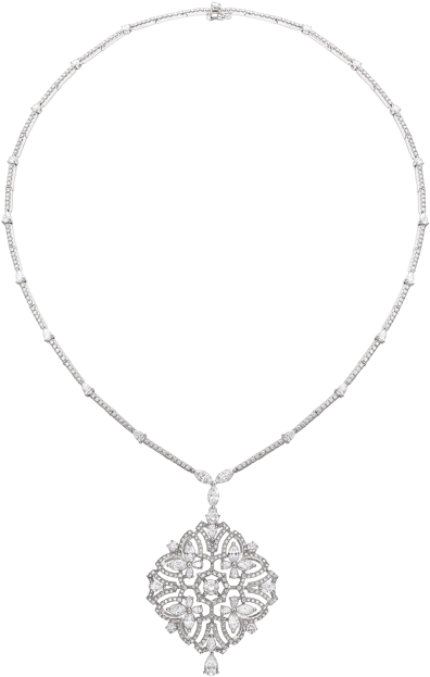 Diamond Necklace - Locket (640x640), Png Download