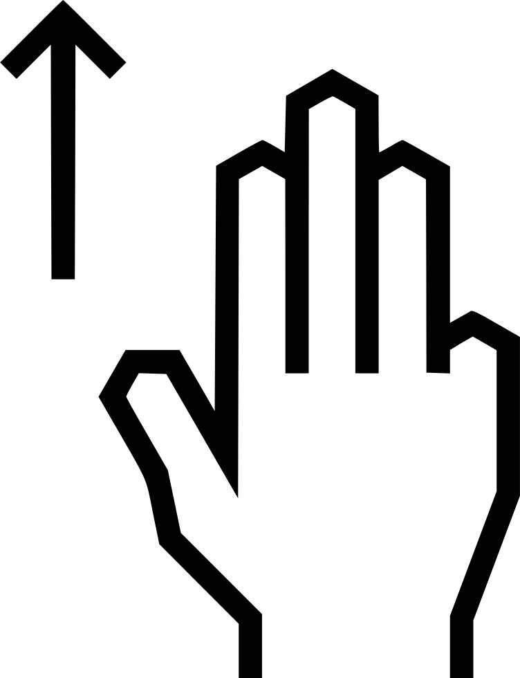 Swipe Up Arrow - Swipe Left And Right Png (752x980), Png Download