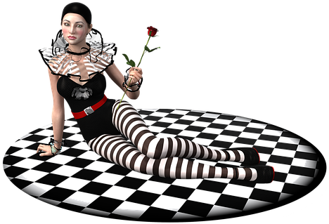 Adult Content Safesearch Woman, Sitting, Rose, Clown, - Cheese Makers (486x340), Png Download