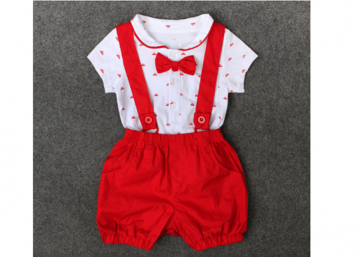 00371 New Born Baby Boy Shirt Pants Gentleman Wedding - Just Born Baby Boy Dress (700x700), Png Download