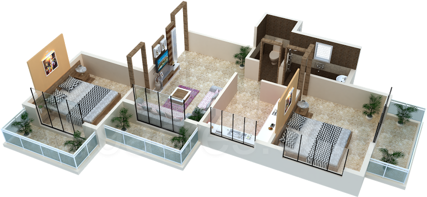 Shree Balaji Homes Krishna Empire Floor Plan - Krishna Empire (867x650), Png Download