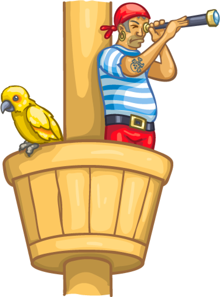 Crow's Nest - Crows Nest On A Pirate Ship (1024x1024), Png Download