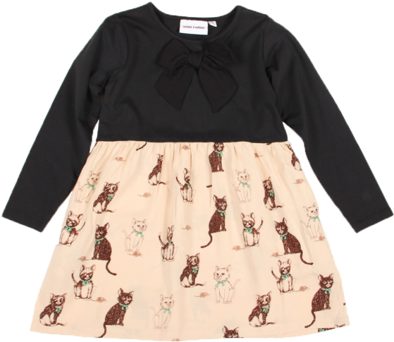 Mini Rodini Kitten Dress - A-line (960x720), Png Download