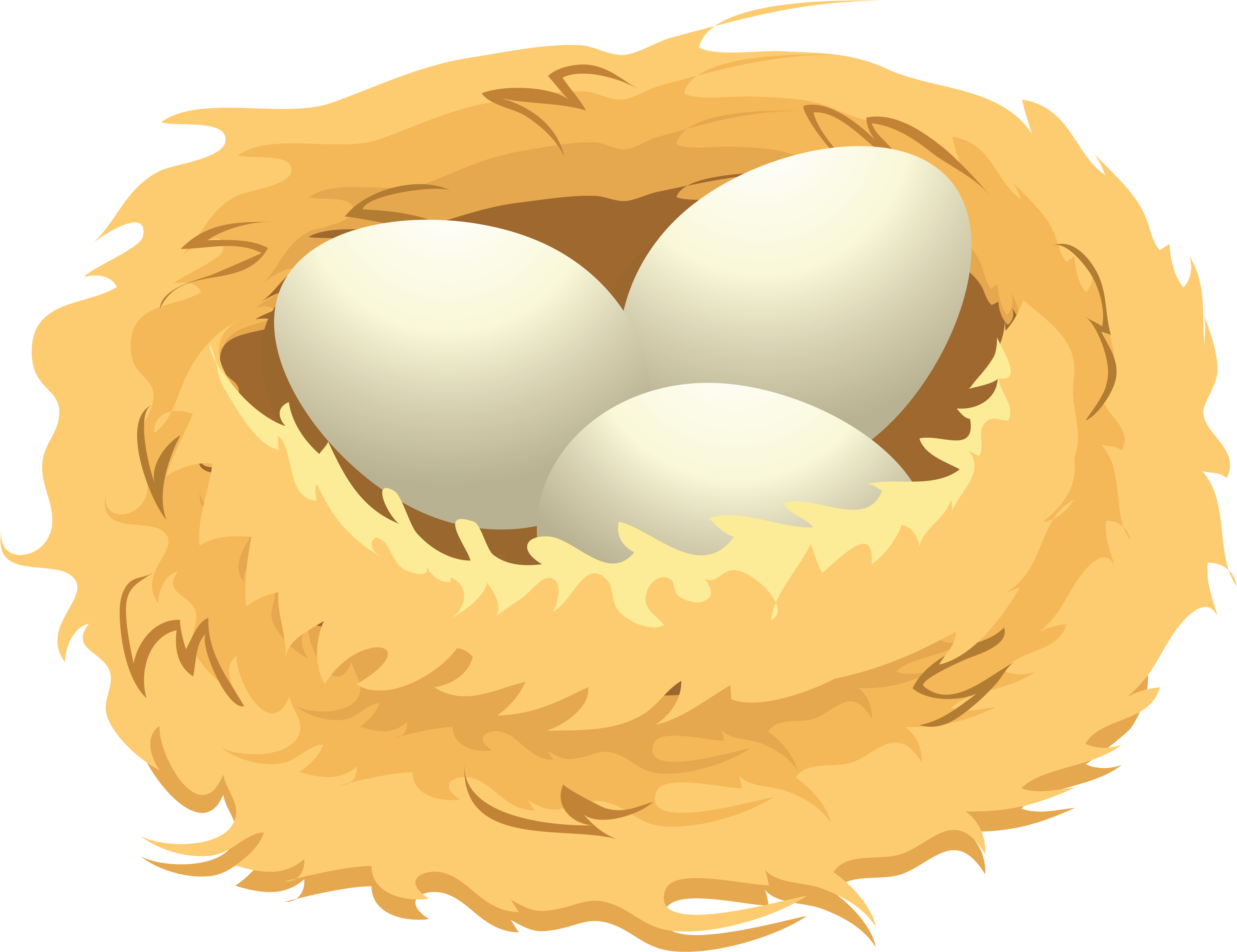 Nest Png - Eggs In A Nest Clip Art (4425x3412), Png Download